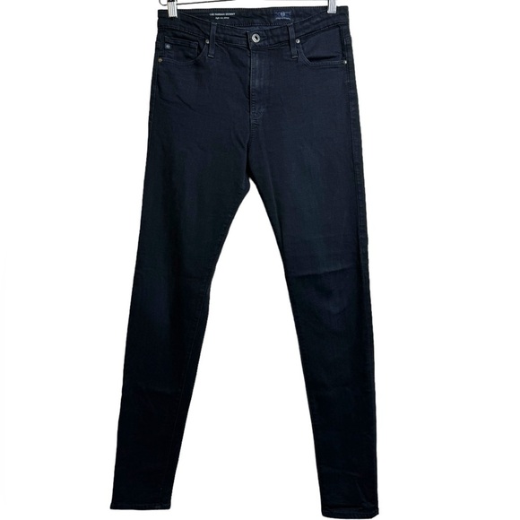 AG Adriano Goldschmied The Farrah Skinny High Rise Skinny Leg Black Jeans 28 - Picture 1 of 15